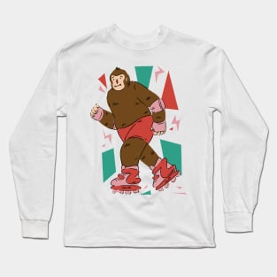 Bigfoot Roller Skating Long Sleeve T-Shirt